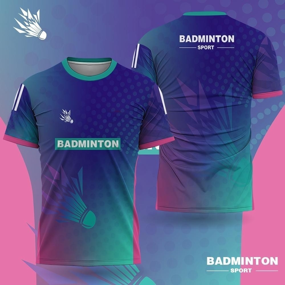 Badminton Outdoor - Erkek Badminton Giyim Degrade 3D Baskı